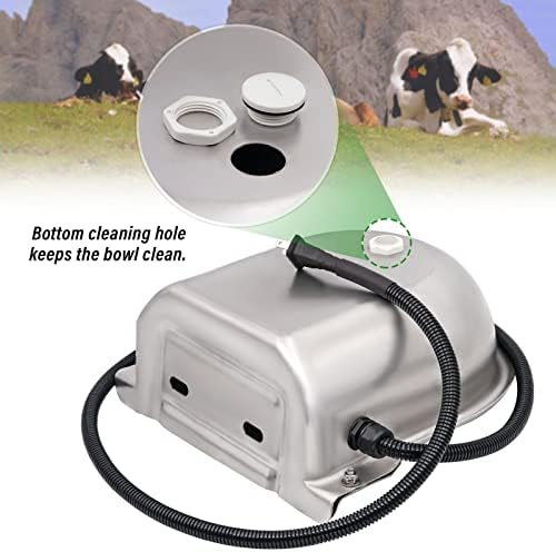 KHEARPSL автоматична купа за вода с подгряване, купа за кучета с подгряване, термобиска, пияч за добитък, пияч за кучета, едър рогат добитък, коне, пилета, свине, кози (пло