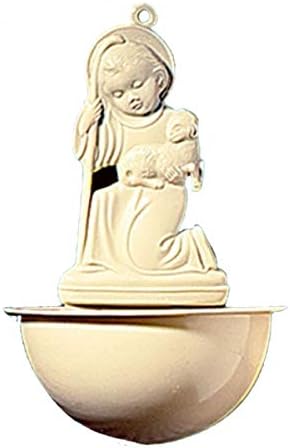 Религиозни Подаръци Хвърли във Формата на Пластмасова Младенецът Христос с Купелью Светена Вода Агне, 5 Инча