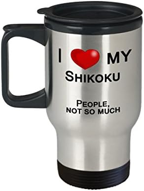 Чаша за кучета Шикоку - Аз обичам Своя Шикоку, а не на Хората - Подаръци за кучета Шикоку