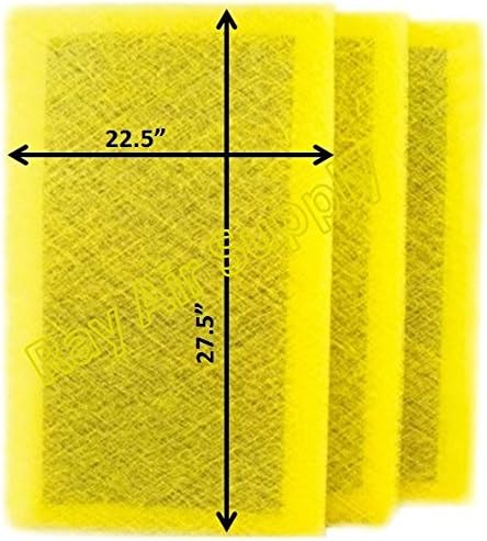 Сменяеми Филтърни уплътнения въздушен филтър RAYAIR SUPPLY 24x30 MicroPower Guard (3 опаковки) Жълт