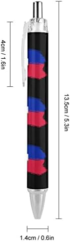 Знаме на Хаити от Четката Сини Химикалки С Разтегателен Течни мастила, Химикалки за Мъже И Жени