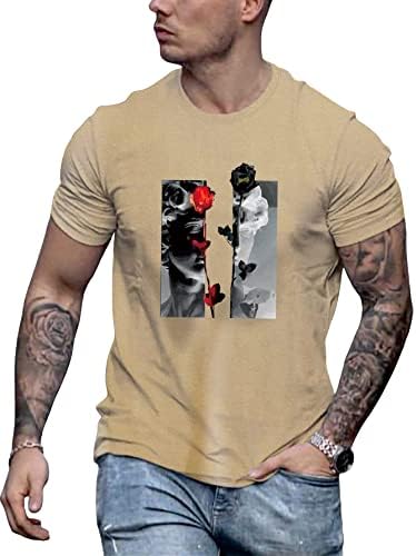 Мъжка Тениска с Графичен принтом GORGLITTER, Тениска с кръгло деколте и къс ръкав