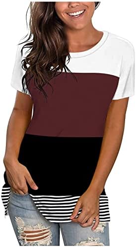 Лятна Есенна Блуза за Момичета с Къс Ръкав 2023, Памучен Блуза с Графичен Модел за Късна Закуска, Тениска за Жени PE