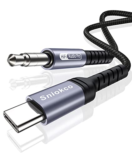 USB кабел C с Aux жак 3,5 мм (3,3 фута), стереокабель за слушалки Sniokco Type C с жак 3.5 мм, кола, съвместим с G oogle