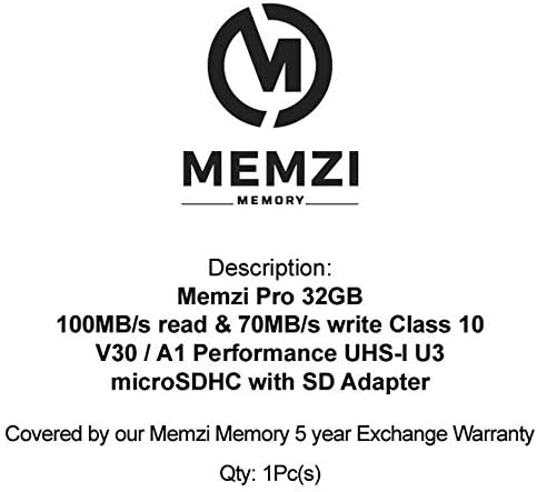 Карта памет MEMZI PRO 32gb Micro SDHC карта за мобилни телефони Blackview A30, A20, BV5800 Pro, BV5800, P10000 Pro -