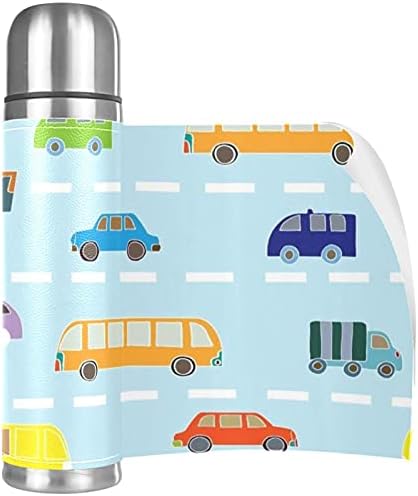 За шофиране автомобили, автобуси и камиони, Термос от Неръждаема Стомана с вакуумна изолация, Бутилка за Вода с капак,