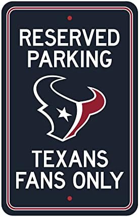 Оформяне на цветни знак Зарезервированная паркинг отбор NFL - Хюстън Техасанс с Размер 18 инча X 11,5 инча. Ниско тегло