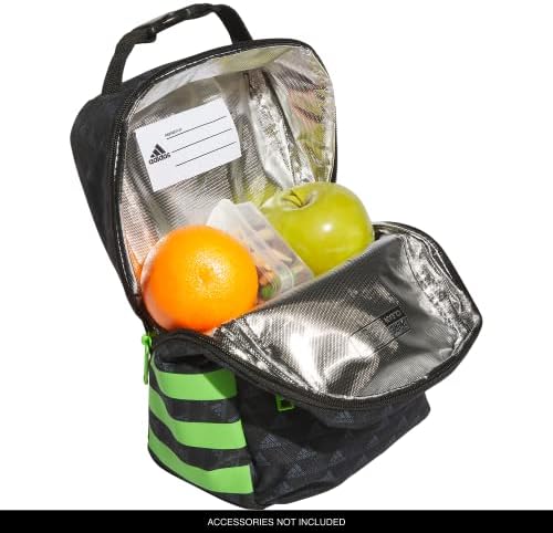 чанта за обяд адидас Santiago 2, BOS Mini с Монограм, Черно /Светло салатовая, Един размер