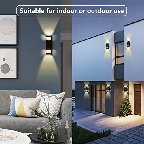 Улично осветление Стена Housen Solutions 2 бр. В опаковка, Модерни осветителни Тела за верандата, Водоустойчив по стандарт