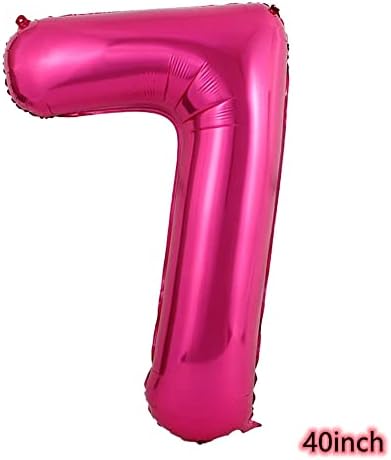 40-Инчови Ярко-Розови балони с номера 17, украса за парти в чест на 17-ти рожден ден, Гигантски балони с данните от mylar
