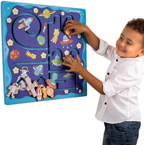 Стенни играчка SensoryEdge за деца - Стенни панела за практикуване на космически пътешествия - Стенни дъска за занимания