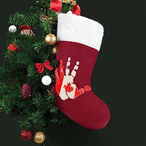 Канадски Флаг Палмова Коледни Чорапи, Коледни Чорапи Чанта За Дома Семеен Коледен Декор