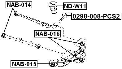 Болт Pcs2 Febest 0298-008-PCS2 Oem 90181-S7A-000