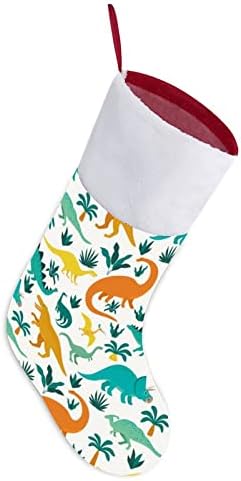 Коледни Чорапи с Шарките на Динозаврите, Коледни Чорапи, Чанта За Дома, Семеен Коледен Декор