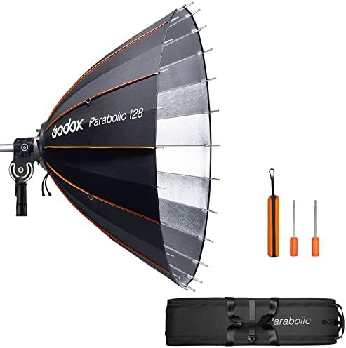 Комплект Godox Parabolic Light Focusing System P128 Параболични софтбокс, бърз демонтаж на Bowens за Godox SL-60W SL150WII