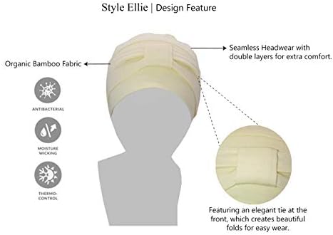 Органични шапки MASUMI Chemo - Ellie | шапки от рак за жените с косопад | шапки и покритие от Алопеция | 95% Бамбук шапка