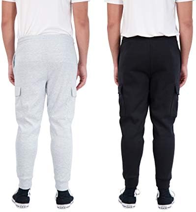 Мъжки Спортни Панталони Unipro отвътре за бягане с джобове-карго, 2 опаковки, Спортни Панталони за тренировки