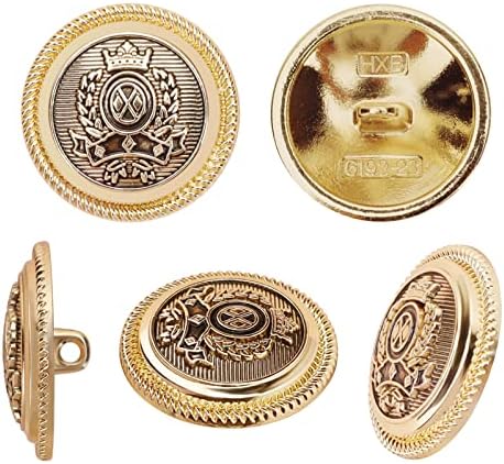WSLWXSHM 10 БР. Метални Копчета с Покритие покритие от Злато, Шиене на Копчета за Униформи/Рокли/Костюми, Копчета за