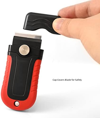 Стъргалка, за да се бритвенных остриета FOSHIO Red 2 опаковки с 20 бр. Ножове за бръснене с един ръб от Неръждаема Стомана,