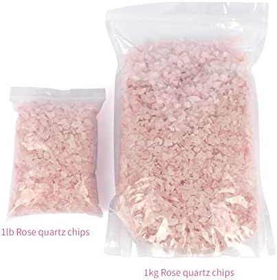 Кристален бележчица LazyGa за градината (1 кг) Розова Кварцевая Малки Скъпоценни Камъни Натрошени Кристали от Естествени
