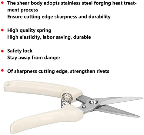 Ножици за Подстригване FTVOGUE Ръчни инструменти от Неръждаема Стомана, Ножици за Дървета, Винарите с Ключалка, Дръжка
