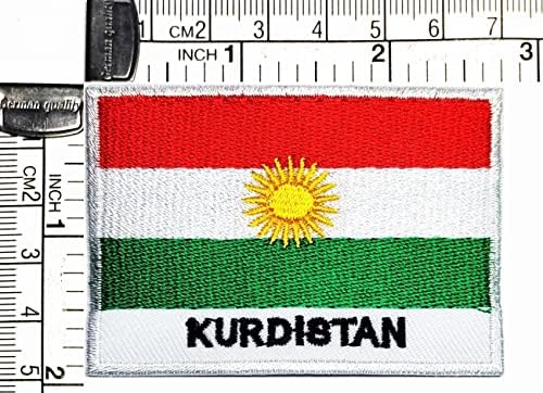 Kleenplus 2 бр., 1,7X2,6 инча. Нашивка с Флага на Кюрдистан, Тактически Военен Флаг, Апликации, Ленти, Флаг на Страната