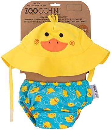 ZOOCCHINI UPF50 + Комплект Детски Памперси за плуване и Шапки от Слънцето