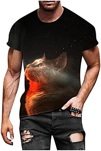 Мъжки Ризи, Модни Цветна Тениска С Изображение на Животни, Ежедневни тениски С Къси ръкави, Стръмни Удобни Леки Върхове