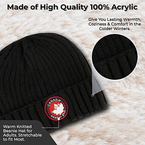 Вязаная капачка CANADA WEATHER GEAR за жени - Уютна Зимна шапка-Бини С една белезници