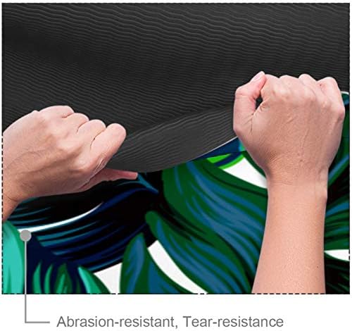 LEVEIS килимче За Йога Тропически Зелен Лист Дебели Нескользящие Спортни Подложки за Домашно Фитнес Подови Пътни