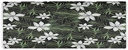 Baofu Nature Цветни Листа Нескользящий килимче За Йога Упражнения Фитнес Устойчив на Гореща Мат Дълъг TPE Сгъваем Натурален