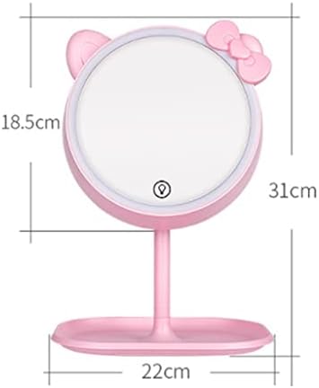 Огледало за грим Перезаряжаемое Тоалетка с Подсветка, 3 Цветови режим, завъртане на 90 Градуса, Сензорен екран Сензор