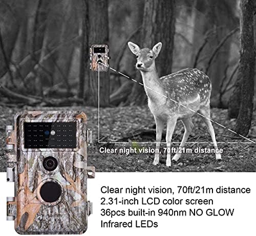 5-Пакет HD Камера за лов на дивеч и Оленьи пътеки 24MP Снимка 1296P MP4 Видео за Нощно Виждане с активирането на движение