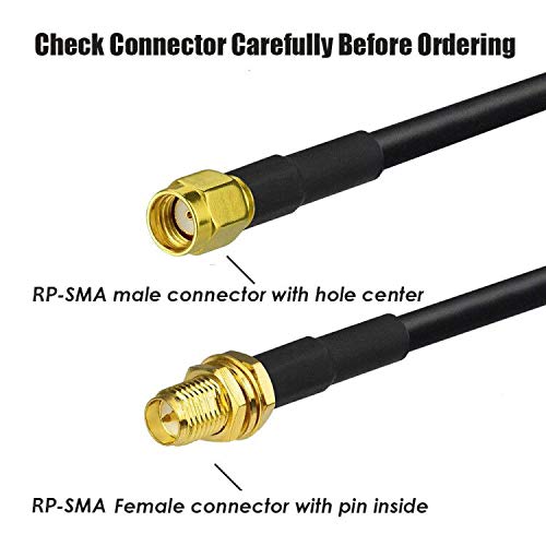 CORONIR 3 М 10 фута RP-SMA Коаксиален удължителен кабел с жак между мъжете и жените за моста рутер на безжична локална