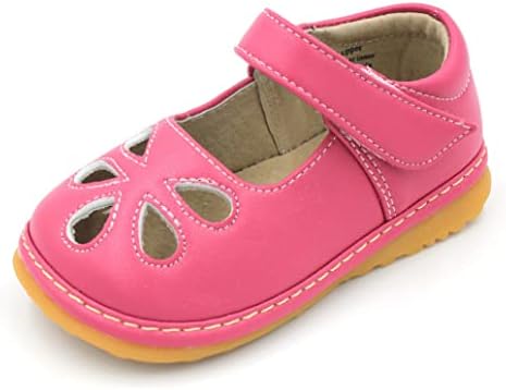 Бутик Little Mae's Mary Jane с скрипучими туфлями за малки момичета, Идеални обувки за разходка с подвижни пищалкой и
