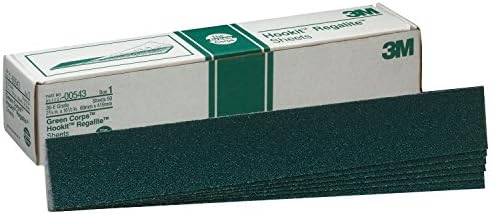 Чаршаф за куки 3M Green Corps, 00543, 36, 2-3 / 4 x 16-1 / 2 инча, 50 листа в кутия