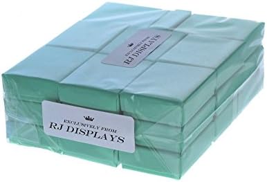 Подарък и Дребно кутии за бижута от Тюркоаз с хлопчатобумажным пълнител 25 опаковки 2 1/8 x1 5/8x3/4 (67 x 40 x 18 мм)