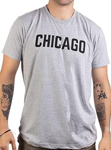 Чикаго | Класическа тениска в Ретро стил, Град Illinois IL Lake Michigan Midwest Гордост За мъже и Жени