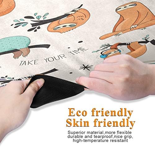 Килимче за йога Qilmy Naughty Sloth, Нескользящий Текстурный Професионален килимче за йога, в Екологично Чист подложка