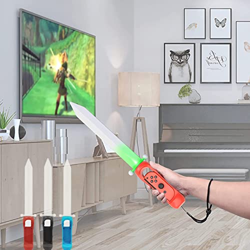 Led игри меч за Nintendo Switch Joy-Con, Ръкохватка за игри Skyward Sword Switch с каишка за ръка