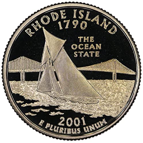 Монетен двор на САЩ с разбивка на една четвърт от Роуд Айлънд 2001 г.