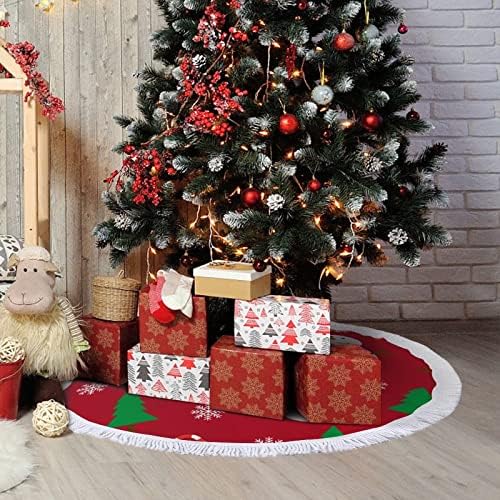 Коледно Дърво Пола Снежен човек Коледно Дърво Мат с Пискюл Празнична Украса за дома 30 × 30