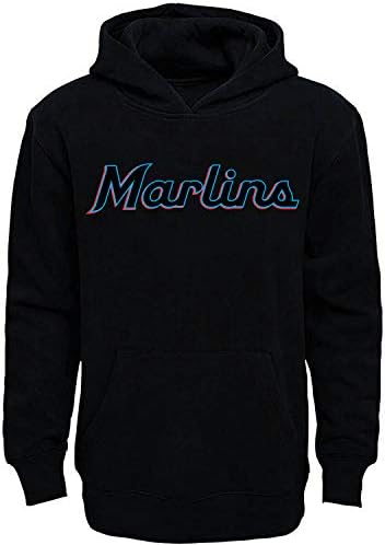 Outerstuff Младежки екип MLB 8-20 Цвят Руно Словесен Знак, Лого Пуловер Hoody С качулка