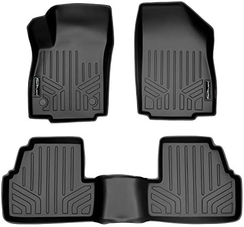 SMARTLINER Custom Fit Подови постелки 2-ред комплект обшивки Черен Съвместима с 2013-2022 Buick Encore /2014-2022 Chevrolet