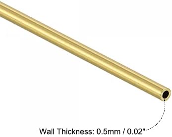 uxcell Латунная Кръгла Тръба 2.5 mm OD 0,5 мм Дебелина на стената 100 mm Дължина на Тръбите Тръба 4 бр.