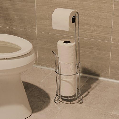 Поставка За Съхранение на Ролки Тоалетна хартия SimpleHouseware За Баня, Хромирани елементи