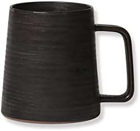 Голяма чаена Чаша globe faith Ръчно изработени от керамика, Уникална кафеена чаша от матирана метална антрацита, Кольцевидная