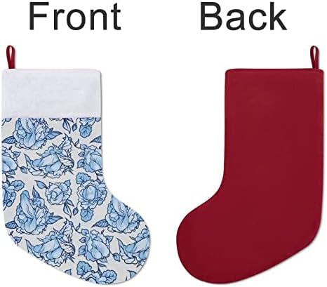 Цветен Принт за Пениса (1) Коледни Чорапи, Чорапи за Окачване на Полицата под Коледна Елха с Къси Плюшени Белезници,