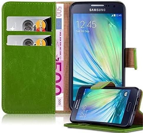 Калъф-за награда Cadorabo, съвместим с Samsung Galaxy A3 2015, травянисто-зелен цвят - с магнитна закопчалка, функция