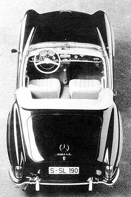 Mercedes-Benz 190 SL 1955 година на издаване - Рекламен Фотомагнит